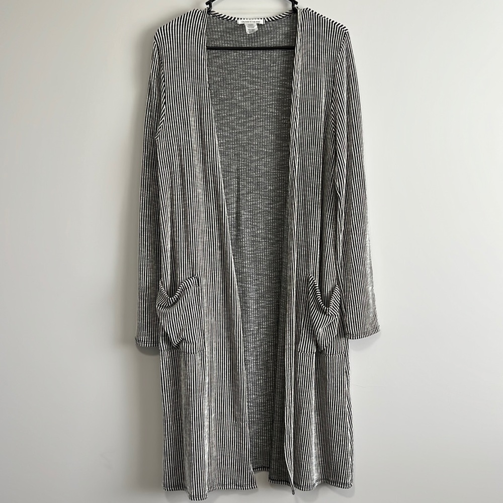 Caution to the Wind Long Stripe Cover Up
